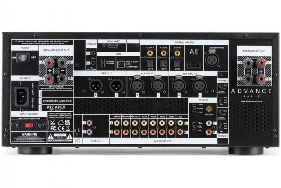 Advance Paris - A12 Apex 30th - Amplificateur intégré stéréo 2x190W en classe A/B