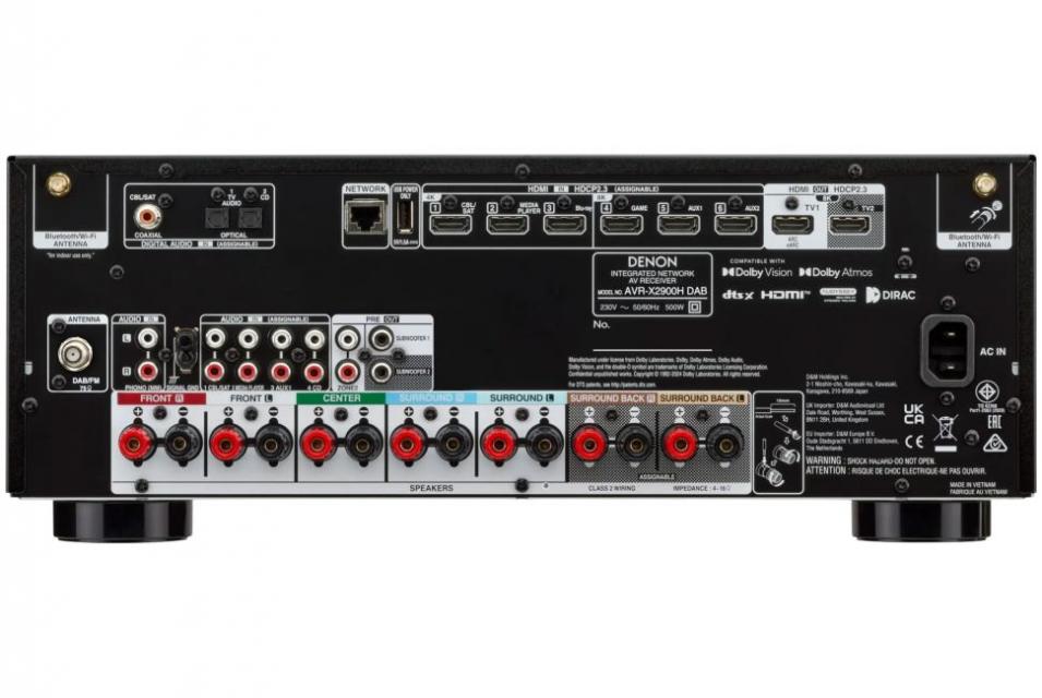 Denon - AVR-X2900HDAB- Ampli-tuner Audio Vidéo 95 W 4K/8K 7.2 Canaux Denon - AVR-X2900HDAB- Ampli-tuner Audio Vidéo 95 W 4K/8K 7.2 Canaux