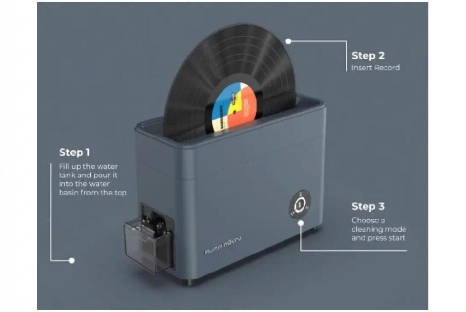 HUMMINGURU - HG01 - Machine à laver les disques vinyles Ultrasonic