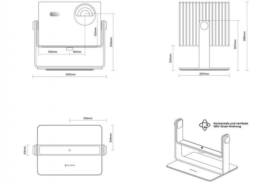 Valerion- DGS-01 Pied de Table De Video Projecteur